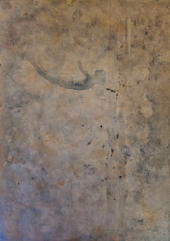 The Diver & Hawaiian Mother/Child (Copper Intaglio Plate)