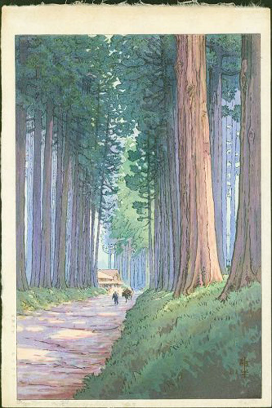 Morning Light at Avenue of Cryptomeria, Nikko - Original Painting