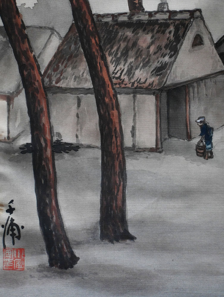A Japanese Village near Yamanashi Prefecture - Original Painting