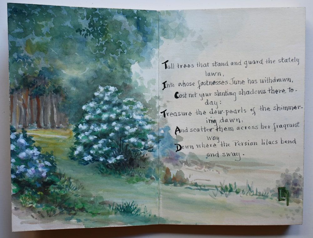 Six Original Watercolor Paintings - Handcrafted Book