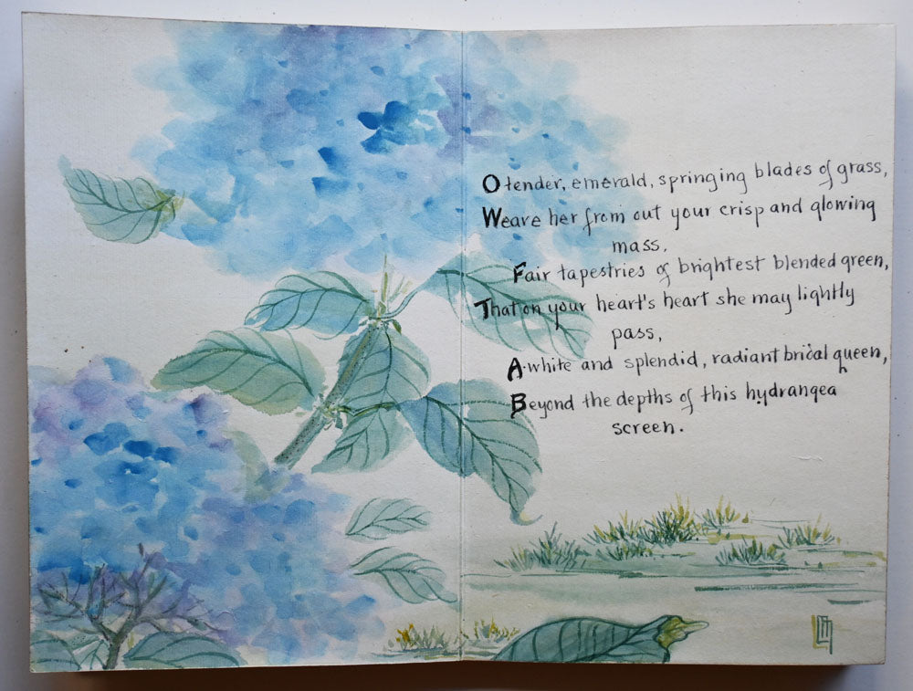 Six Original Watercolor Paintings - Handcrafted Book