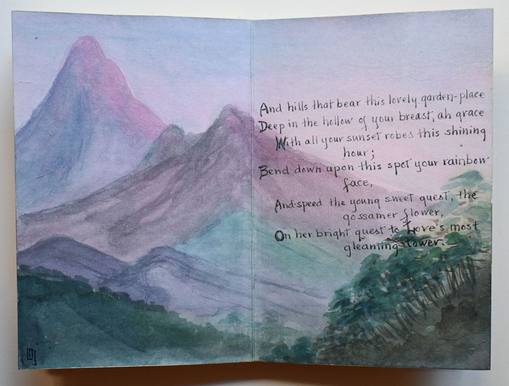 Six Original Watercolor Paintings - Handcrafted Book