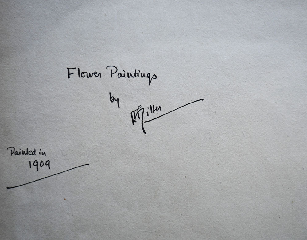 Album of Flower Baskets - Four Original Paintings