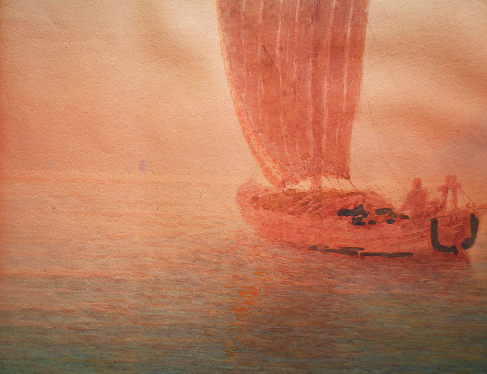 Sailboats at Sunset - Original Painting