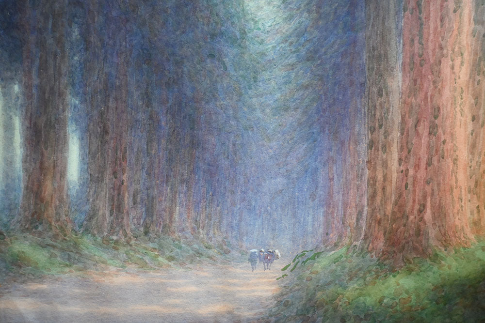 Morning Light at Avenue of Cryptomeria, Nikko - Original Painting