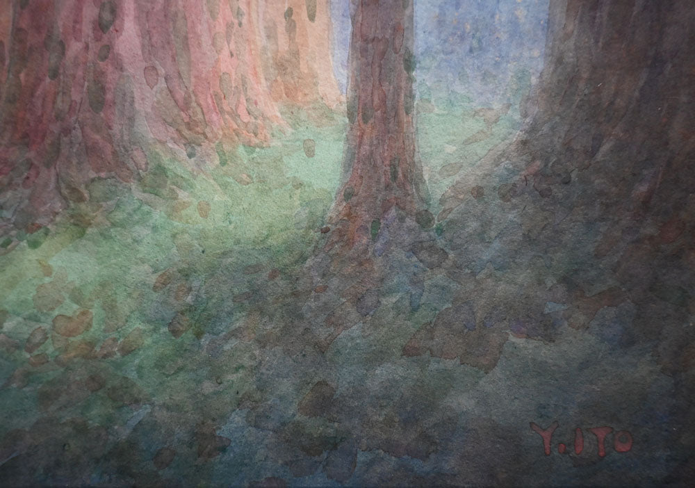 Morning Light at Avenue of Cryptomeria, Nikko - Original Painting