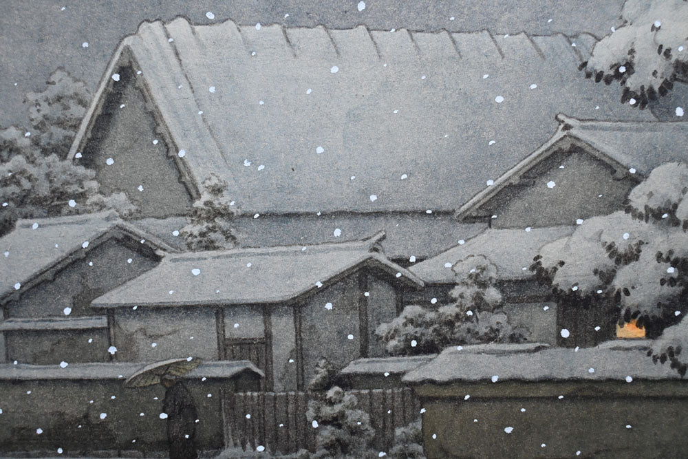 Evening Snow in Nara Prefecture - Original Painting
