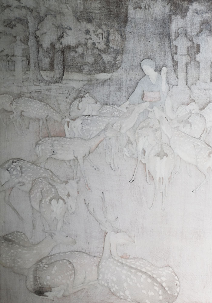 Deer in Kasuga (Dai-Oban Format)
