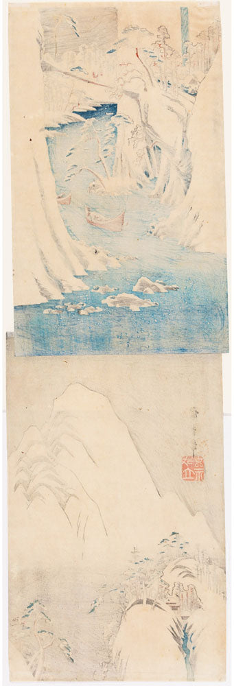 A Snowy Gorge (Diptych)