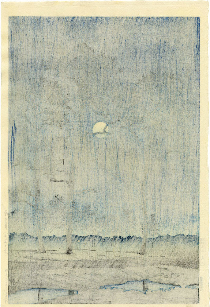 Winter Moon over Toyama Plain (First State)