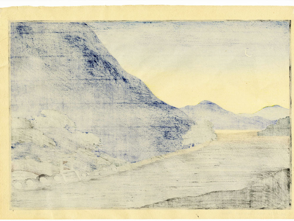 Blue Hills and Crescent Moon