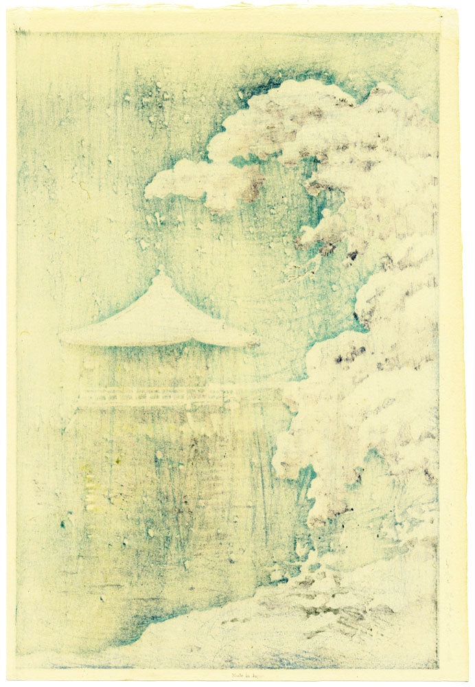 Evening Snow at Katada Ukimidō