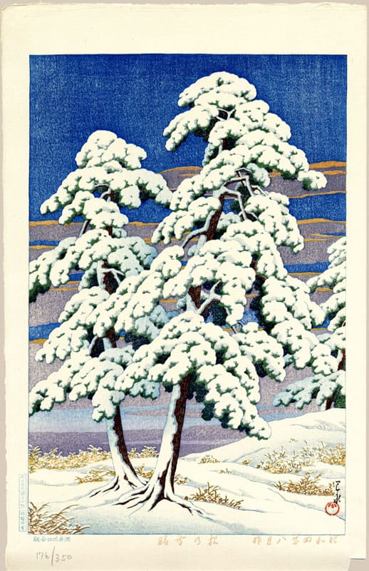 "Clearing after a Snow in the Pines (Limited Edition)" by Hasui, Kawase