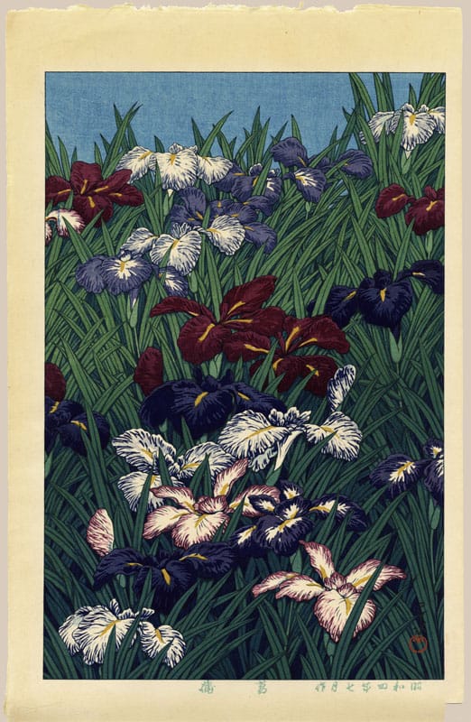 "Irises (Limited Edition)" by Hasui, Kawase