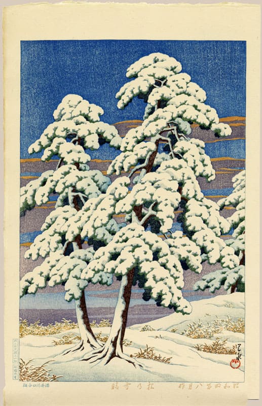 "Clearing After a Snow in the Pines (Limited Edition)" by Hasui, Kawase