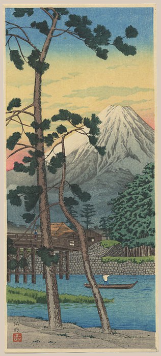 "Taganoura Creek and Mt. Fuji" by Shotei, Takahashi