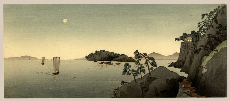"Harbor in the Evening " by Yoshimoto, Gesso