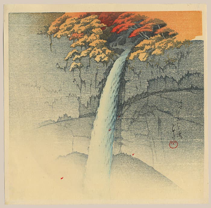 "Kegon Falls, Nikko (Limited Edition)" by Hasui, Kawase