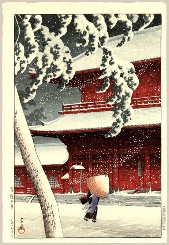 "Zojoji Temple, Shiba" by Hasui, Kawase