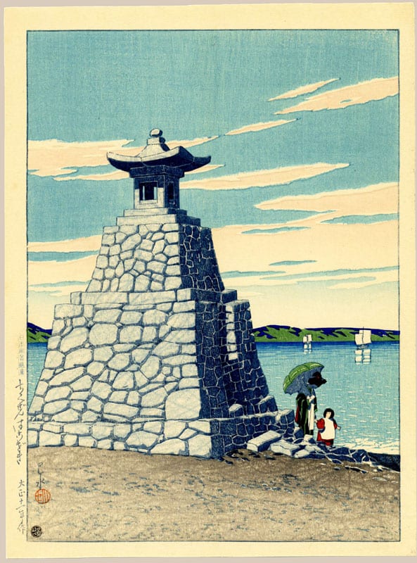 "Hakozaki, Chikuzen (Pre-Earthquake)" by Hasui, Kawase