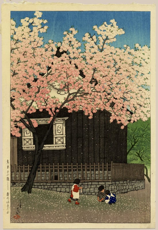 "Spring in Mount Atago (Pre-Earthquake)" by Hasui, Kawase