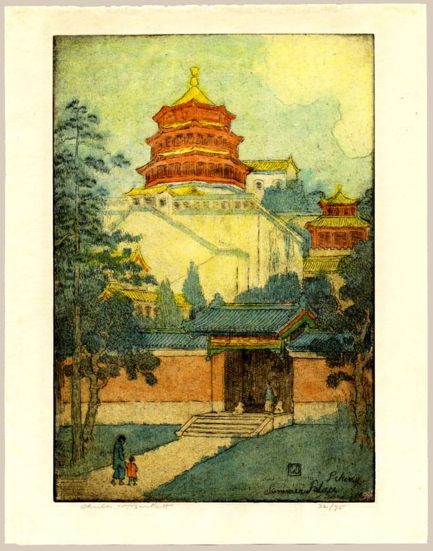 "Summer Palace, Peking (Etching)" by Bartlett, Charles