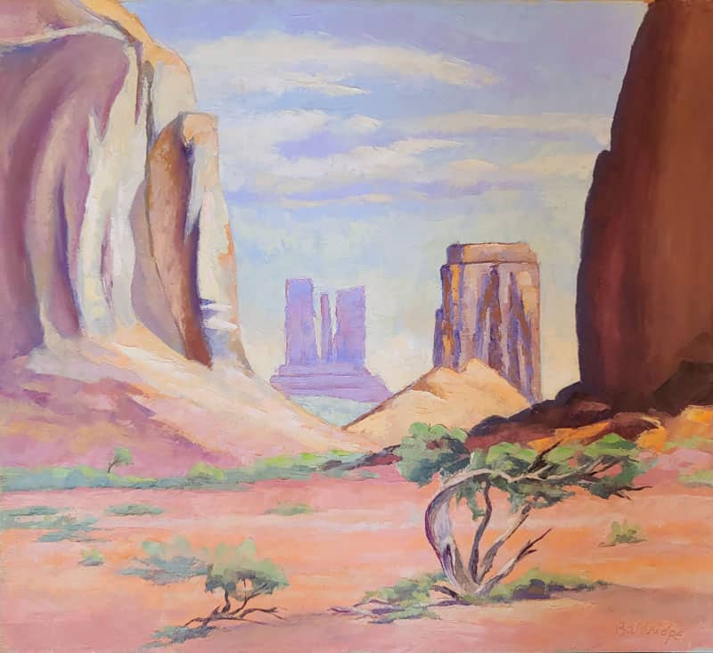 "Monument Valley, Utah - Original Painting" by Baldridge, Cyrus Leroy
