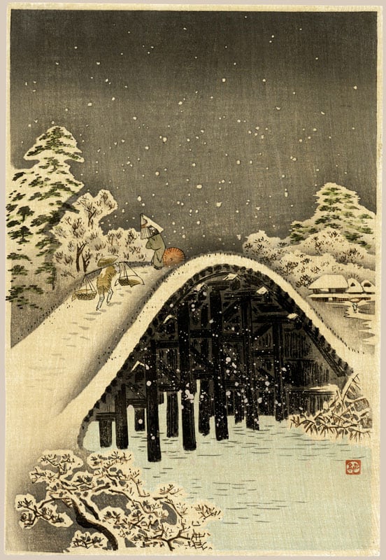 "Bridge in Snow (Pre-Earthquake)" by Shotei, Takahashi