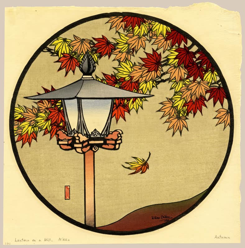 "Lantern on a Hill, Nikko - Autumn " by Miller, Lilian