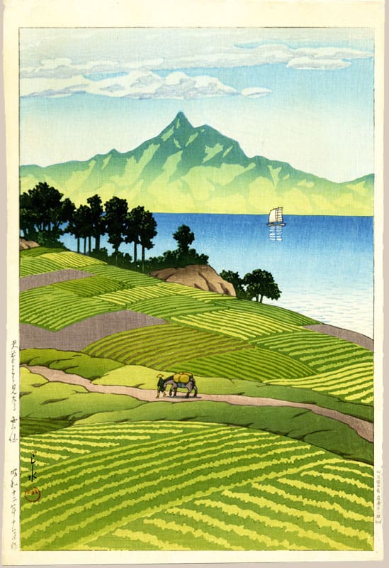 "Mount Unzen from Amakusa" by Hasui, Kawase