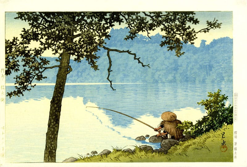 "Lake Matsubara, Shinsu" by Hasui, Kawase