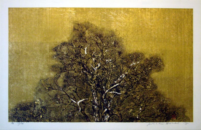 Thumbnail of Original Limited Edition Woodblock Print on Gold Leaf by
Hoshi, Joichi