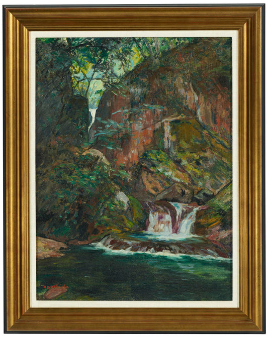 Mountain Stream in Saitama Prefecture - Original Painting