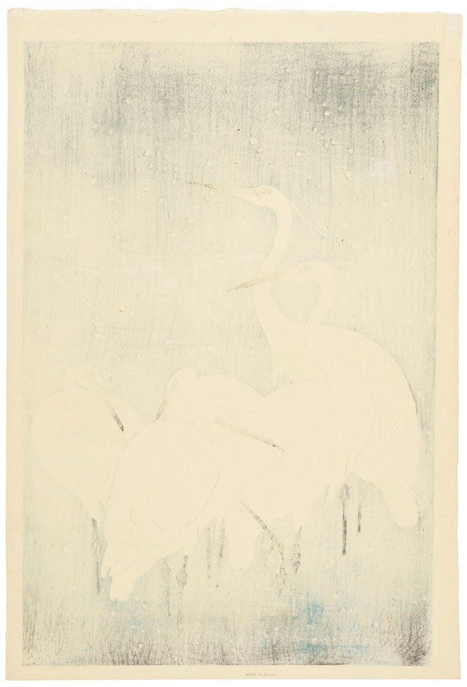 Herons in Snow