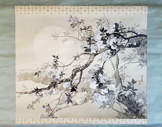 Ginkgo Tree under Moonlight - Original Painting