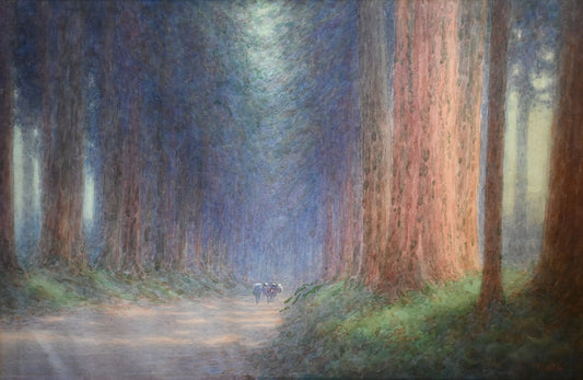 Morning Light at Avenue of Cryptomeria, Nikko - Original Painting