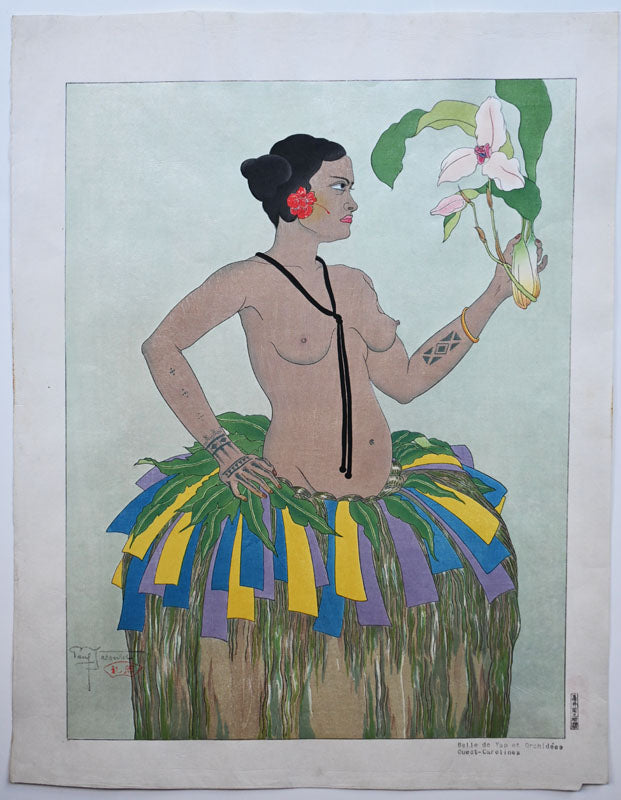 A Yap Beauty with Orchids, Carolines (First State)