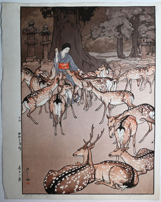 Deer in Kasuga (Dai-Oban Format)