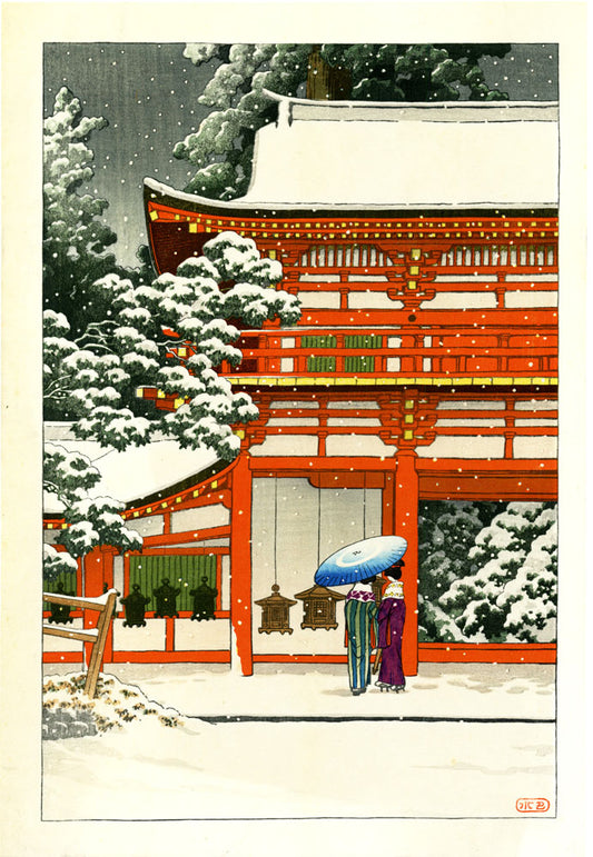 Kasuga Shrine in Snow, Nara (Full Sheet)