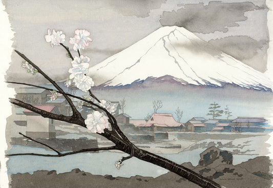 Early Spring near Mount Fuji - Original Painting