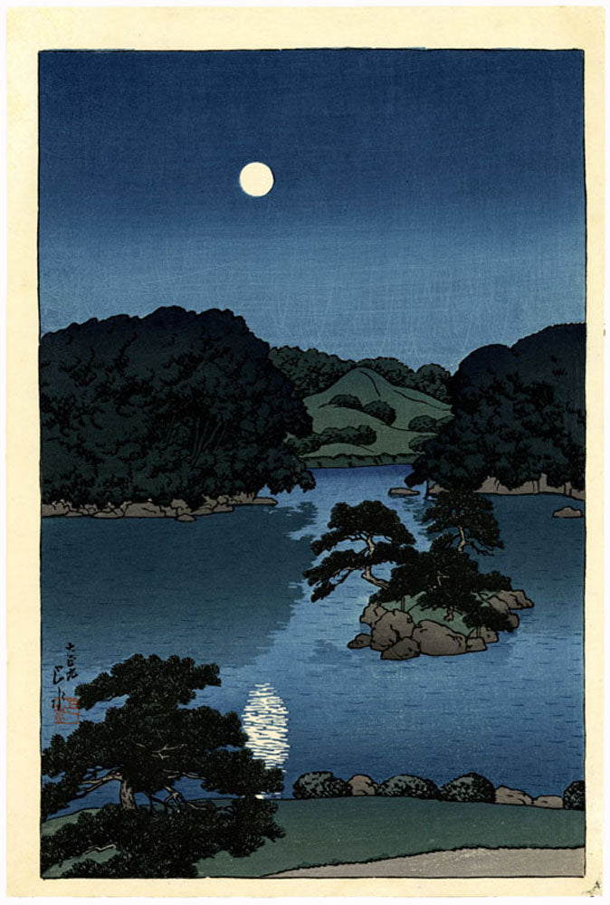 Moonlit Night at Daisensui Pond (Pre-Earthquake)